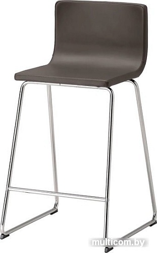 Стул Ikea Бернгард (хром/мьюк темно-коричневый) 604.614.42