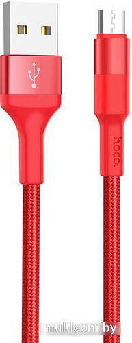 Кабель Hoco X26 USB Type-A - microUSB (1 м, красный)