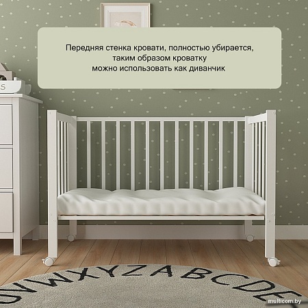 Классическая детская кроватка СКВ-Компани 3190111 с матрасом Mio Tesoro NewBorn (белый)