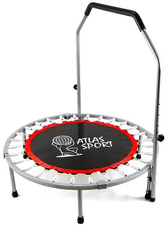 Батут Atlas Sport 122 см (черный, с ручкой)