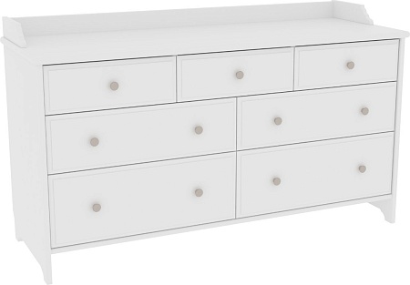 Комод ММЦ Вествик 7 (белый лак)