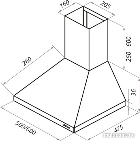 Кухонная вытяжка Schtoff Haus 50 (нержавеющая сталь)