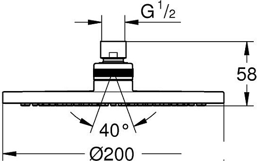 Верхний душ Grohe Tempesta Cosmopolitan 200 27541001