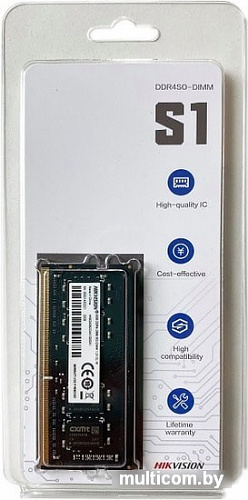 Оперативная память Hikvision S1 4GB DDR4 SODIMM PC4-21300 HKED4042BBA1D0ZA1/4G