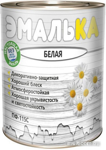 Краска Эмалька ПФ-115 С 2 л (белый)
