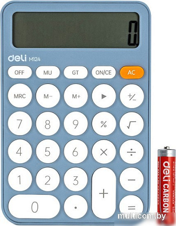 Калькулятор Deli M124 (синий)