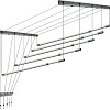 Сушилка для белья Comfort Alumin Потолочная 5 прутьев Silver Style Telescop 100-180 см (алюминий)