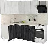 Угловая кухня Хоум Лайн Луиза 1200х1800 угловой (древесина графит/древесина белая)