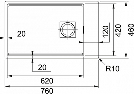 Кухонная мойка Franke Kubus 2 KNG 110-62 125.0512.512 (графит)