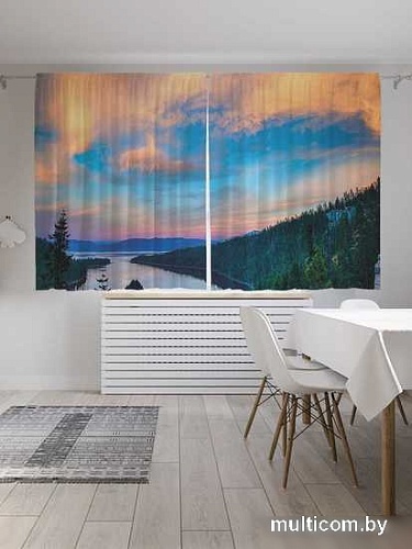 Комплект штор JoyArty Река в горах 1.45x1.8 м p_53670_145x180 (2 шт)