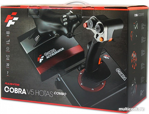Оборудование для авиасимов FlashFire Cobra V5 Hotas Combo