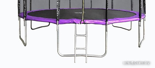 Батут Atlas Sport 490 см - 16ft Pro (с лестницей, внешняя сетка, сливовый)