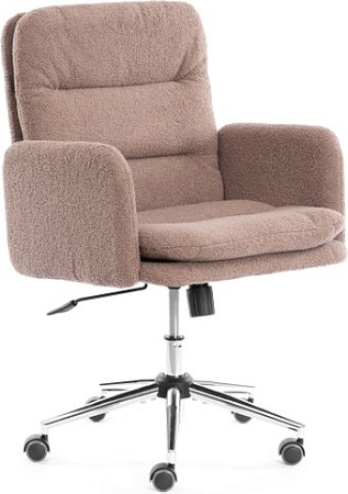 Офисное кресло TetChair Dover (хром/букле/коричневый)