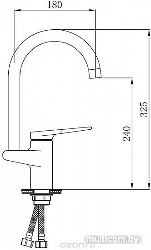 Смеситель РМС SL121W-017F (хром/белый)