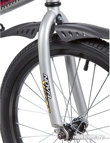 Детский велосипед Novatrack Flightline 20 207FLIGHTLINE.GR9 (серый/красный, 2019)