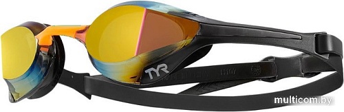Очки для плавания TYR Tracer-X Elite Racing Mirrored LGTRXELM/756 (золотистый/оранжевый)