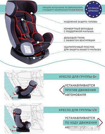 Детское автокресло Amarobaby Professional (черный/красный)