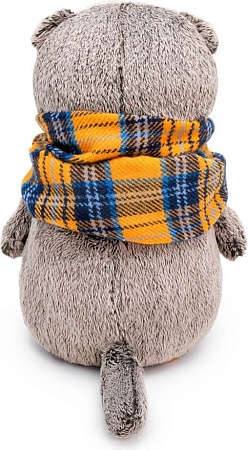 Классическая игрушка BUDI BASA Кот Басик и шарф в клеточку 747255