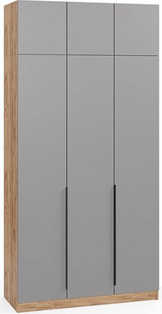 Шкаф распашной Soma Lord Black 3-х створчатый 120x240 (дуб крафт золотой/серый)