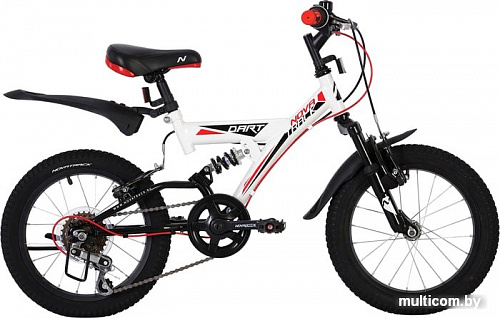 Детский велосипед Novatrack Dart 16 2020 16SS5V.DART.WT20 (белый)