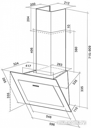 Кухонная вытяжка SHINDO Antilia 60 B/BG