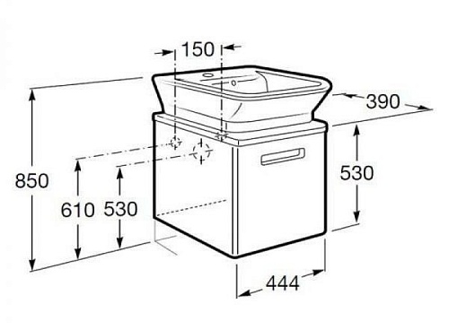 Roca Тумба под умывальник The Gap 45 ZRU9302880