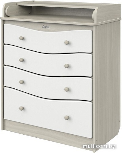 Детский комод Атон Мебель Kristoff МДФ (шимо светлый/белый)