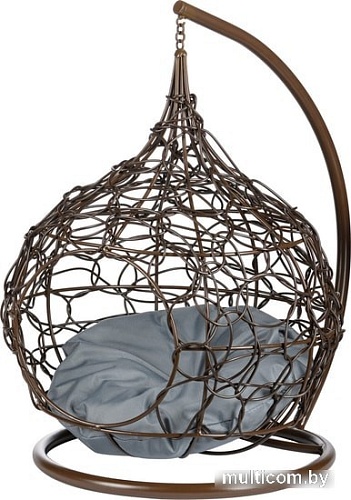 Подвесное кресло BiGarden кокон из искусственного ротанга (коричневый)