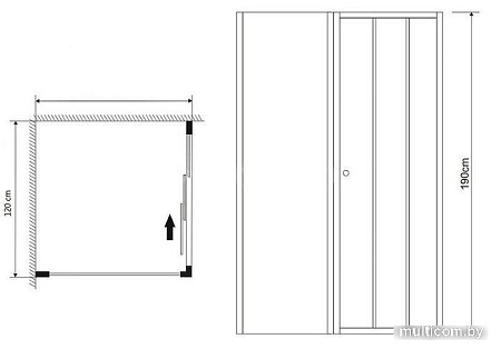 Душевая дверь Grossman Falcon GR-D120 120x190