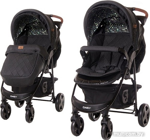 Коляска прогулочная «книга» Lorelli Daisy 2020 (black circles)