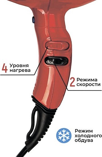 Фен ETI Stratos 6900 Xtrapower (красный)