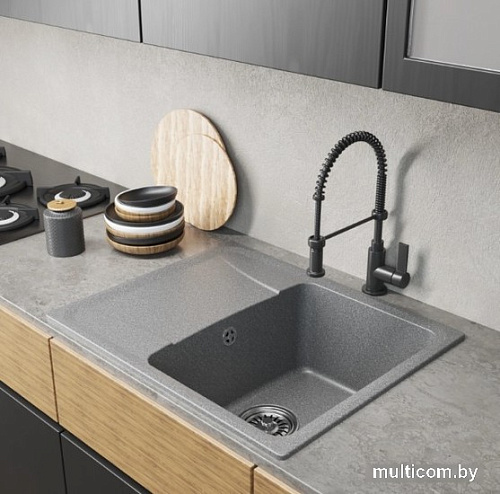 Кухонная мойка Mixline ML-GM26 552078 (темно-серый)
