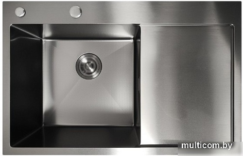 Кухонная мойка Stellar Decor S6550NB-L-D (нано черный)