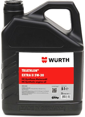 Моторное масло Wurth Triathlon Extra II 5W-30 5л