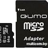 Карта памяти QUMO microSDXC UHS-1 64GB + адаптер (QM64GMICSDXC10U1)
