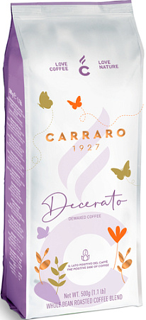 Кофе Carraro Decerato зерновой 500 г