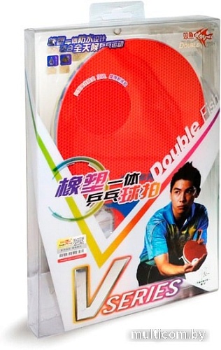 Ракетка для настольного тенниса Double Fish V3 (красный)