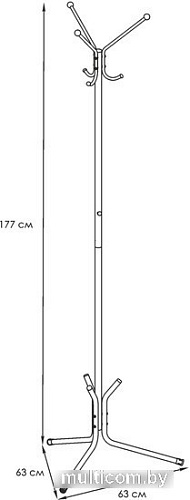 Вешалка для одежды ЗМИ Луч 3 ВНП 338 (черный)