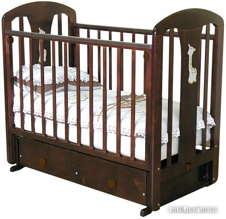 Классическая детская кроватка Красная звезда Виталина С851 (шоколад)