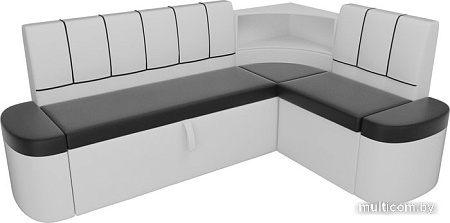 Угловой диван Mebelico Тефида 107539 (правый, черный/белый)