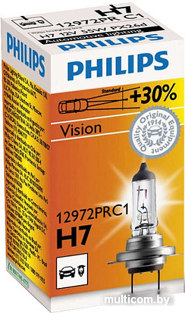 Галогенная лампа Philips H7 Vision 1шт [12972PRC1]