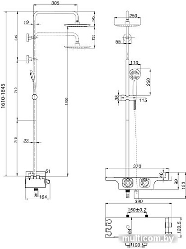 Душевая система Lemark Tropic LM7008C
