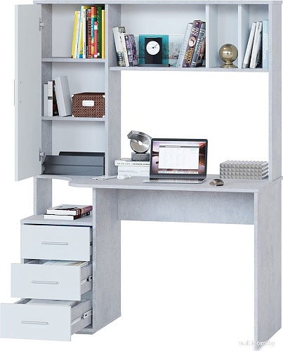 Стол Сокол КСТ-16 (бетон/белый)