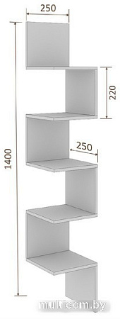 Полка Кортекс-мебель КМ 28 км.02734 (венге)