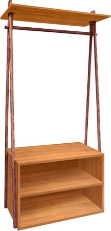 Стойка для одежды Sheffilton SHT-HW2 155912 (орех/темный орех)
