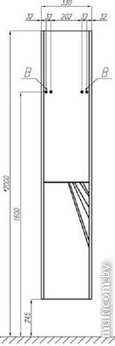 Акватон Шкаф-пенал Сакура 33 1A219903SKW8L (левый, ольха)