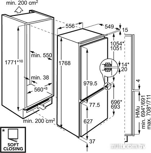 Холодильник Electrolux ENC2854AOW