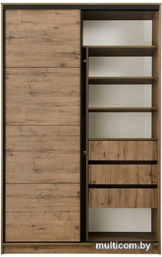 Шкаф-купе Рэйгрупп Bromo VVH 03 РГ-11.03 B 140 VVH 140x220.5 (дуб велингтон/черный)
