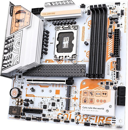 Материнская плата Colorful Colorfire B760M-Meow WiFi D5 Orange
