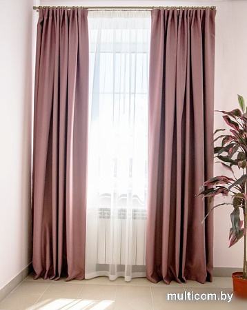 Комплект штор Decoretto Блэкаут роза БР-K16 4.25x2.5 м (розовый, 2 шт)
